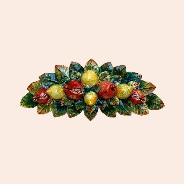 FA407B-70F - Wall and topdoor decoration with mixed fruit cm 70 x 25